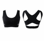 Butterfly Full Coverage Bra for Women Black Lace Design Wireless Padded Bra Adjustable Hook Back Closure