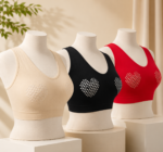 Women's Sports Bra | Wireless Padded Heart Cutout Mesh Racerback