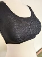 Butterfly Full Coverage Bra for Women Black Lace Design Wireless Padded Bra Adjustable Hook Back Closure - Image 18