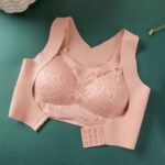 Butterfly Full Coverage Bra for Women Black Lace Design Wireless Padded Bra Adjustable Hook Back Closure - Image 5