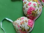 Mint Floral Push-Up Bra | Padded Underwire Bra with Rose Print – Contour T-Shirt Bra - Image 3