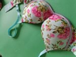 Mint Floral Push-Up Bra | Padded Underwire Bra with Rose Print – Contour T-Shirt Bra - Image 5
