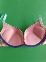 Mint Floral Push-Up Bra | Padded Underwire Bra with Rose Print – Contour T-Shirt Bra - Image 7