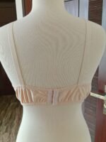 Nude Half Net Lace Bra | Floral Mesh Panel Non-Wired Comfort Bra with Bow Detail - Image 14