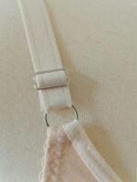 Nude Half Net Lace Bra | Floral Mesh Panel Non-Wired Comfort Bra with Bow Detail - Image 5
