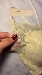 Belle Reve Lace Bralette – Elegant Sheer Lace Bra | Black & Cream - Image 10