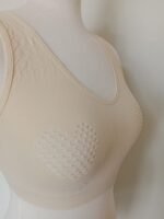 Women's Sports Bra | Wireless Padded Heart Cutout Mesh Racerback - Image 9