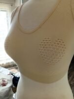 Women's Sports Bra | Wireless Padded Heart Cutout Mesh Racerback - Image 10