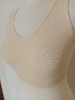Women's Sports Bra | Wireless Padded Heart Cutout Mesh Racerback - Image 16