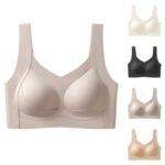 White Cream Seamless Comfort Bra | Imported Premium Quality Wireless Padded Bra with Mesh Panel - Image 8