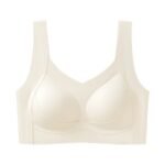 White Cream Seamless Comfort Bra | Imported Premium Quality Wireless Padded Bra with Mesh Panel - Image 10